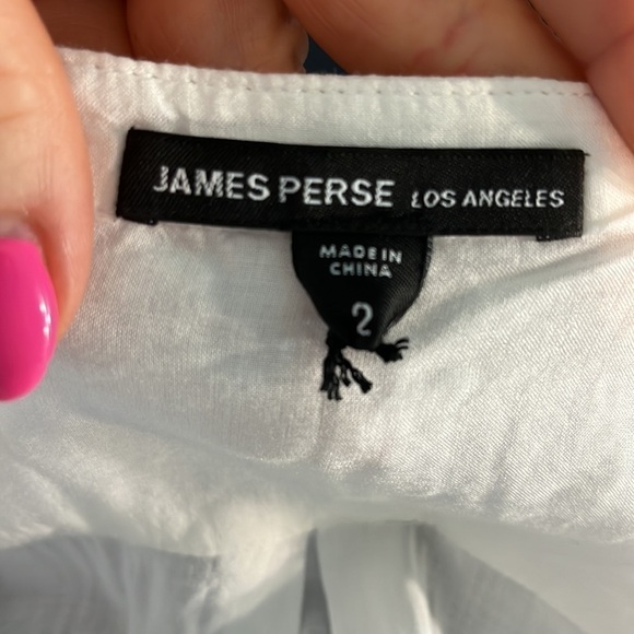 James Perse Tunic Top Coverup White Button Down Viscose Long Sleeves Medium - Picture 8 of 11